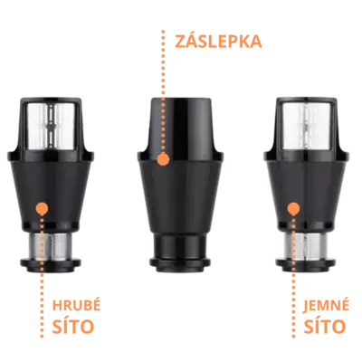 Sana Supreme 727 jemné síto, hrubé síto, záslepka