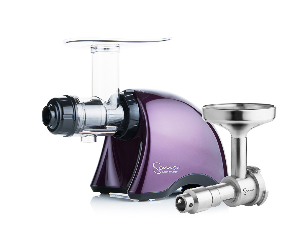 Sana Juicer 707 zöldség és gyümölcsprés + olajprés szett (lila)